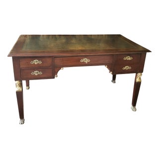 Antique Empire Style Mahogany Freestanding Desk, 1900s For Sale