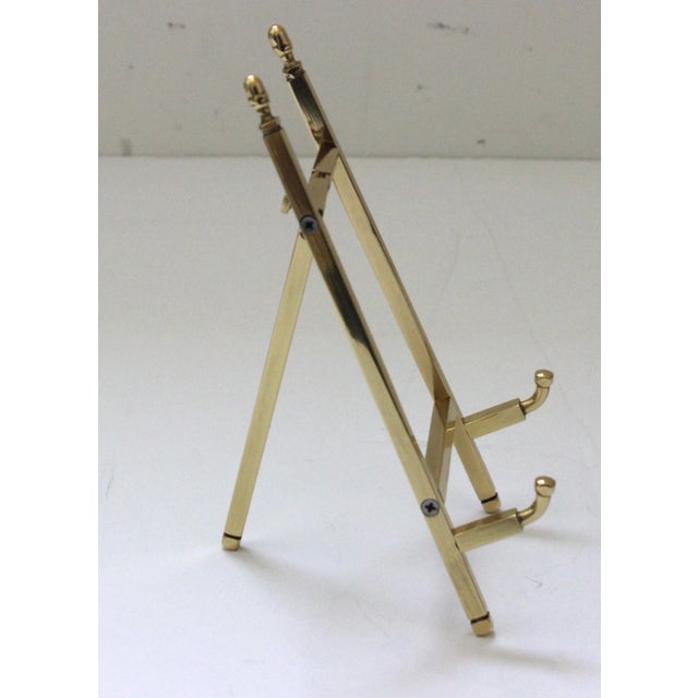 Early 21st Century Polished Brass Tabletop Easel For Sale - Image 5 of 10