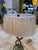 Italian 1950s Italian Brass Table Lamp With Twisted Loop Base and Pleated Shade For Sale - Image 3 of 8