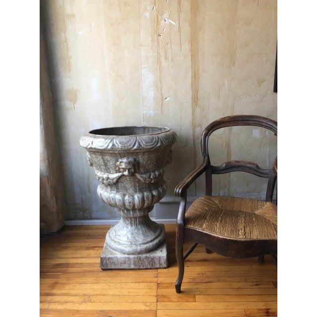 Ceramic Large Italian Antique Glazed Urn- 36"h For Sale - Image 7 of 13