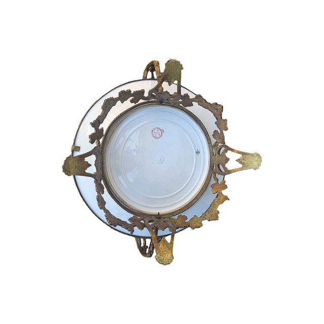 Antique French Château De Fontainebleau Porcelain & Gilt Bronze (Ormolu) Centerpiece Bowl For Sale In Los Angeles - Image 6 of 9
