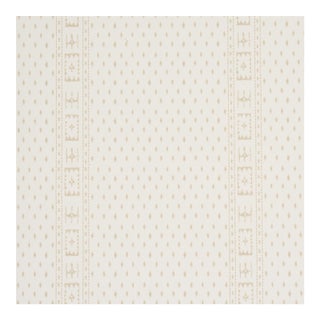 Schumacher Indah Batik Wallcovering in Neutral For Sale