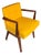 Rare Restored Mid-Century Modern Model C-108 Armchair in Walnut & Canary Yellow Fabric Attributed to Jens Risom for Jens Risom Design, Usa, C. 1950s For Sale