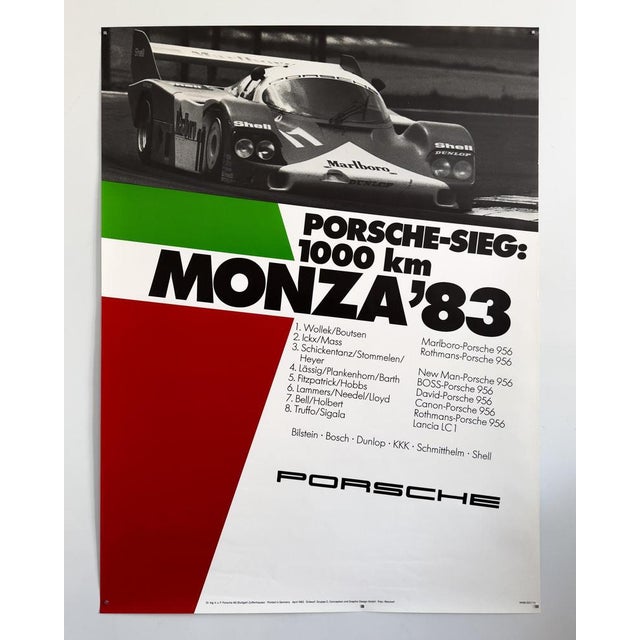 Original Porsche Poster by Gruppe C, 1983 For Sale - Image 9 of 10