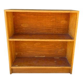 Vintage Mid Century Modern Style Wood Open Bookshelf Display Shelf For Sale