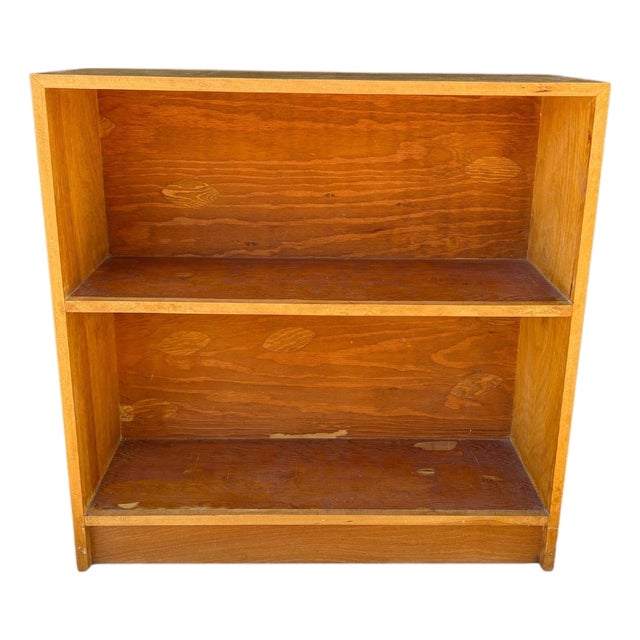 Vintage Mid Century Modern Style Wood Open Bookshelf Display Shelf For Sale
