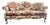 Vintage Floral Humpback Sofa With Carved Claw-and-Ball Feet For Sale