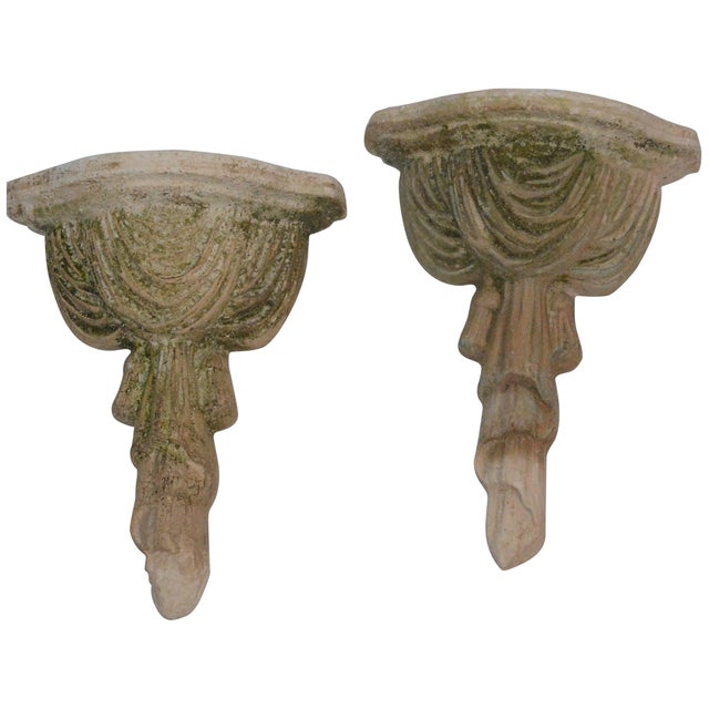 Vintage Pair of Draped Terracotta Mexican Sconces For Sale - Image 11 of 11