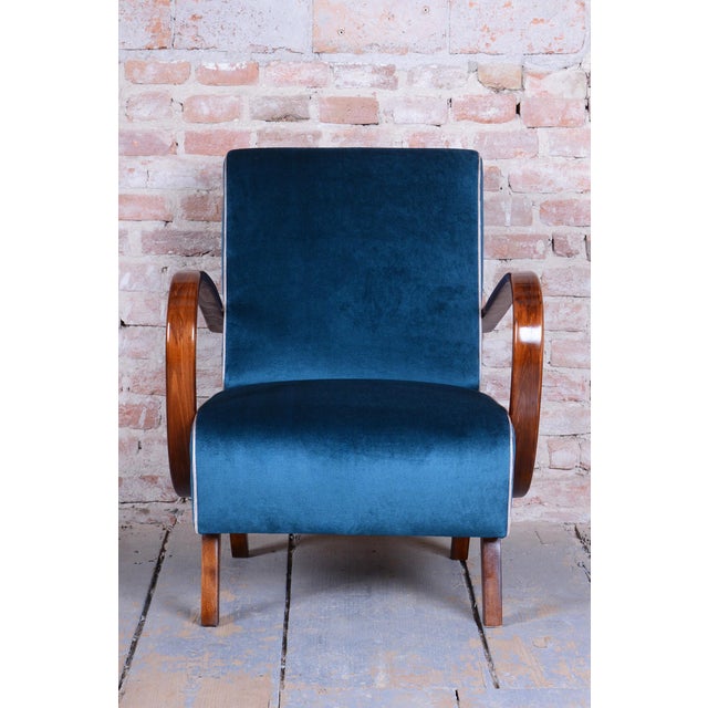 Art Deco Armchair Model C attributed to J. Halabala for Up Závody, Czech, 1940s For Sale - Image 12 of 18