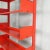1970s Industrial Modern Italian Orange Metal Bookcase Congresso by Lips Vago, 1970s For Sale - Image 5 of 18