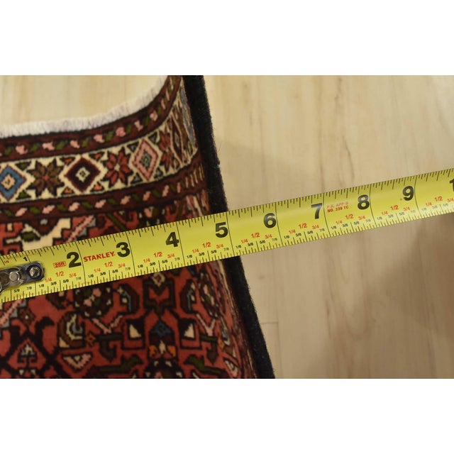 Hamedan Runner 2’4” X 9’7” Red Wool Vintage Tribal Hand-Knotted Rug For Sale - Image 11 of 13
