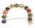Mid 20th Century Cabochon Multicolor Gems 14k Rose Gold Oval Link Chain Bracelet For Sale - Image 4 of 5