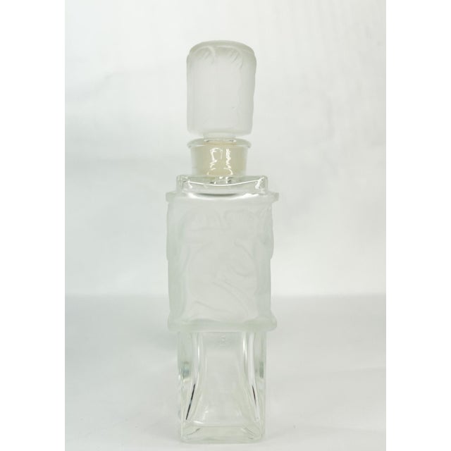Art Deco Mid 20th Century R. Lalique Designed 'Les Îles D'Or' Crystal Perfume Bottle & Stopper for Molinard Paris For Sale - Image 3 of 5