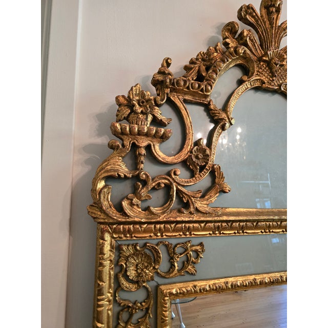 Wood Vintage Mid Century Modern Hollywood Glamour Regency Mirror For Sale - Image 7 of 11