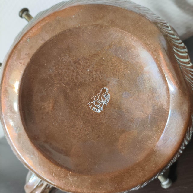 Antique French Copper Spirit Kettle on Brass Stand by e.d. Paris, C. 1900 For Sale - Image 6 of 10