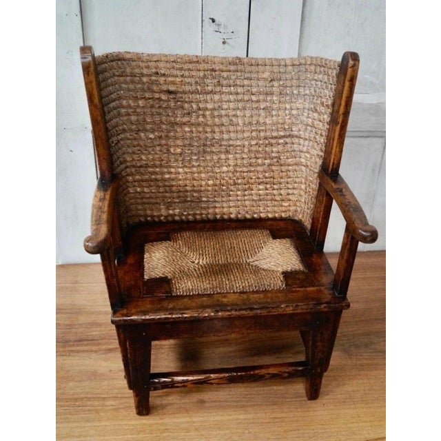 Wood Antique Victorian Scottish Orkney Childs Chair For Sale - Image 7 of 11