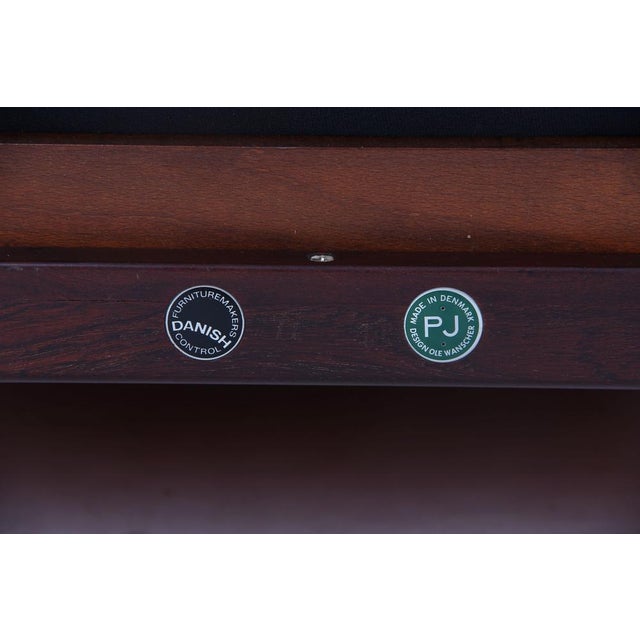 Mahogany Armchair with High Backrest by Ole Wanscher for Poul Jeppesens Møbelfabrik, Denmark, 1960s For Sale - Image 10 of 12