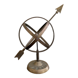 Late 20th Century Classical Iron Armillary Sphere Garden Sculpture on Stand – English Estate Style