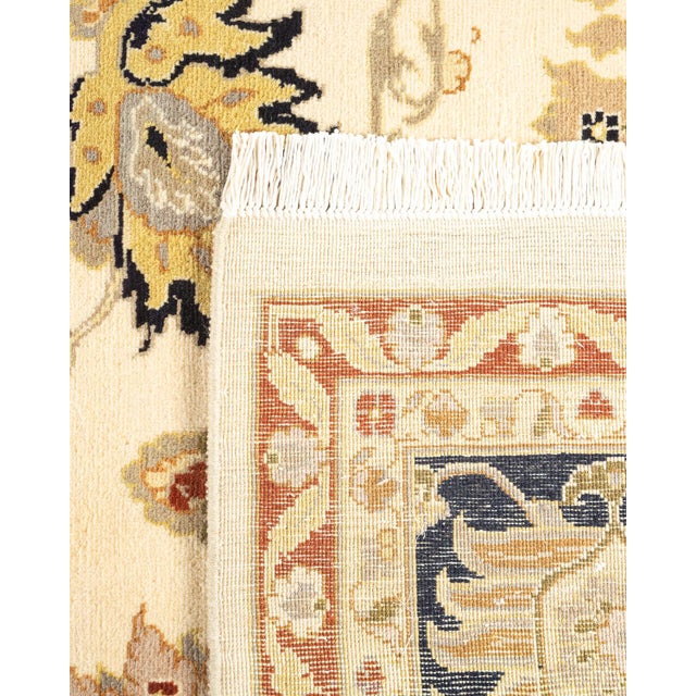 2000 - 2009 Mogul, One-of-a-Kind Hand-Knotted Area Rug in Ivory, 9' 2" x 12' 5" For Sale - Image 5 of 8