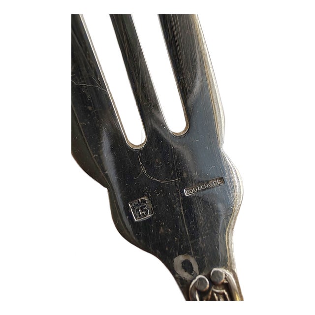 Silver-Plated Forks from Boulenger, 1920s, Set of 12 For Sale