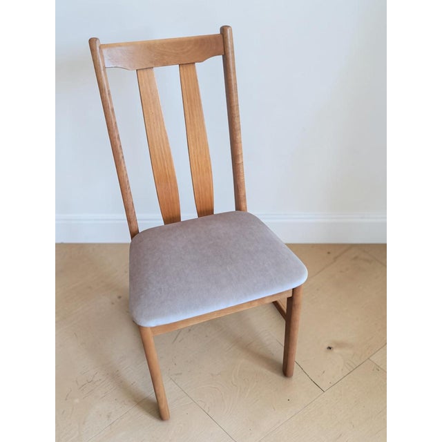 Beige Vintage Teak Dining Chairs, 1970s, Set of 4 For Sale - Image 8 of 15