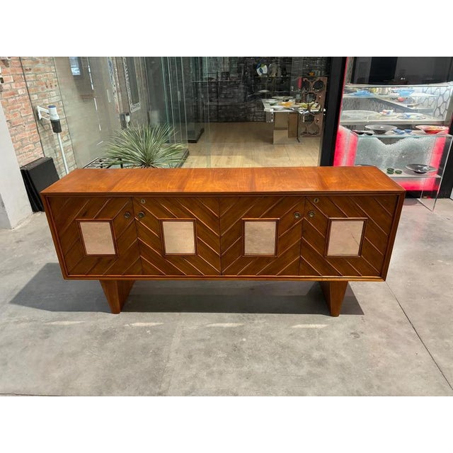Paolo Buffa Mid-Century Italian Wooden Sideboard in the style of Paolo Buffa, Milan, 1940s For Sale - Image 4 of 11