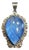 Sterling Silver Blue Labradorite Pendant - Stamped 925 For Sale
