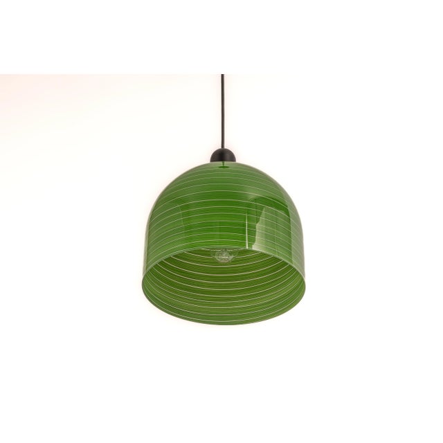 Green Glass Pendant Light by Peill Putzler, Germany, 1970 For Sale - Image 3 of 11
