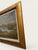Mid 20th Century Vintage European Coastal Landscape Oil Painting | Framed Harbor Village Seascape For Sale - Image 5 of 10