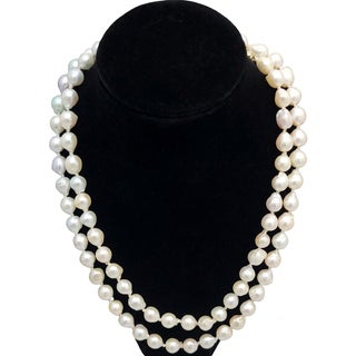 1970s Opera Strand Semi Baroque Pearls, 36" For Sale