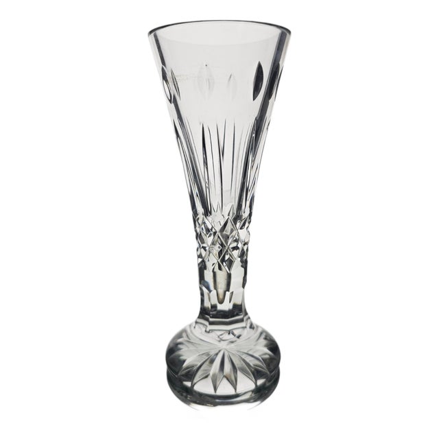 Waterford Happy Birthday Irish Crystal Bud Vase With Box 6.5" For Sale
