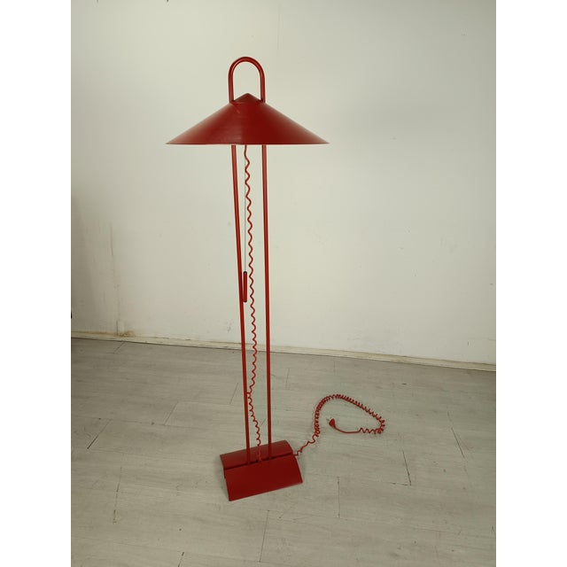 Vintage Red Floor Lamp, 1980s For Sale - Image 3 of 17