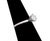 Contemporary Modern 14k White Gold and Diamond Solitaire Engagement Ring For Sale - Image 3 of 6