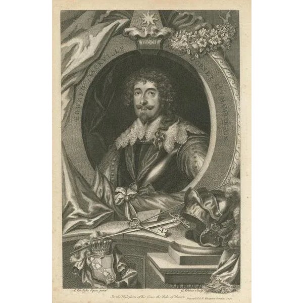 Jacobus Houbraken, Portrait of Edward Sackville, 4th Earl of Dorset, Print For Sale - Image 3 of 6