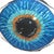 2020s Organic Cotton Sateen "Blue Eye" sculpted pillow, custom, original For Sale - Image 5 of 7