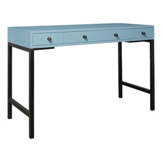 Maple Writing Desk - Pool Blue For Sale