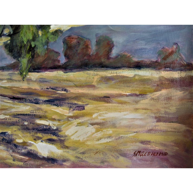 Impressionist Sandra Phipps MacDiarmid, Oak Tress #1, Circa 1990 For Sale - Image 3 of 4