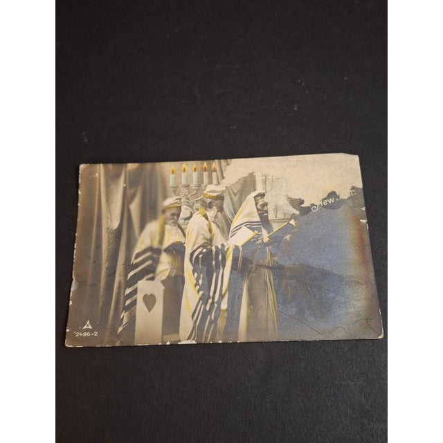 Antique 1900s Rosh Hashanah Postcards German Judaica Eas Schwerdtfeger Synagogue - Set of 5 For Sale In Boston - Image 6 of 18