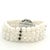 1950s Vintage Retro Multi-Strand Pearl and Sapphire 14k White Gold Bracelet For Sale - Image 5 of 15