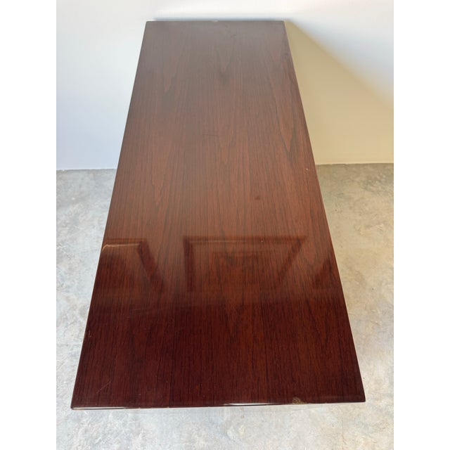 Wood Vintage Jimeco LTD Lacquered Goatskin and Mahogany Five-Drawer Commode/Sold For Sale - Image 7 of 12