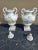 Amazing Vintage pair of neoclassical terracotta glazed urns.