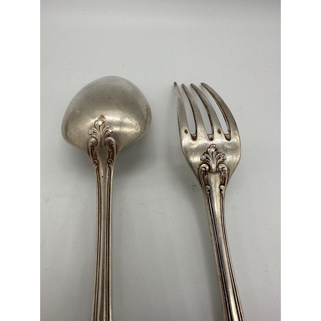 19th Century French l'Alfénide Christofle/Charles Halphen Silver-Plate Flatware With Ladle For Sale - Image 9 of 18