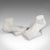 White 1950s "Two Left Feet" Marble Bookends - A Pair For Sale - Image 8 of 13