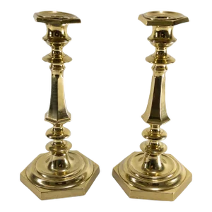 19th Century or Earlier French Louis XIV Style Bronze Candlesticks