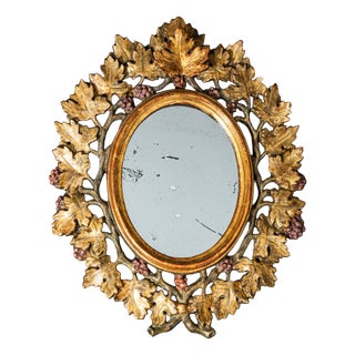 Mirror with Vine Leaf Frame, Florence, Italy, 19th Century For Sale