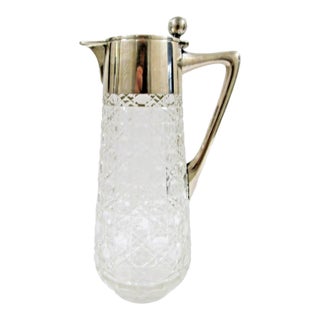 1905 Kaiser Wilhelm II Kaiserlicher Yacht Club 800 Silver and Cut Glass Carafe For Sale