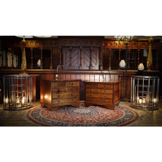 Dark Chestnut Garrat 6-Drawer Bedside Tables from Laura Ashley, 2010s, Set of 2 For Sale - Image 11 of 15