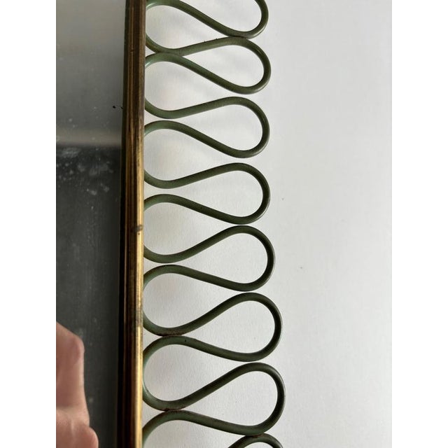 Mid-Century Modern Italian Brass Mirror by Gio Ponti, 1950s For Sale - Image 6 of 10
