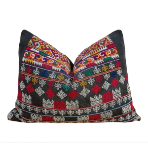 Vintage Mayan Brocade Tziquin Pillow