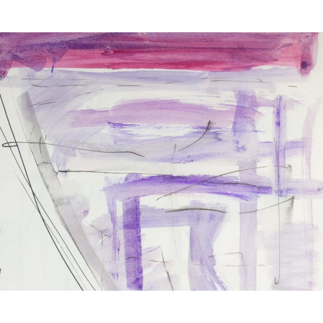 1961 Abstract Mixed Media Painting of a Sail Boat by Harry Hilson For Sale - Image 10 of 10